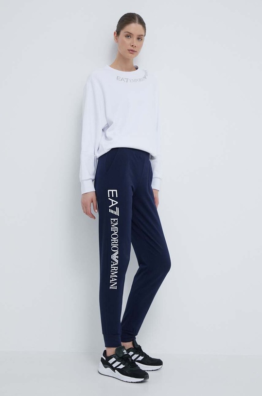 EA7 Emporio Armani felpa in cotone TJSYZ.3DTM02.0101 bianco SS24