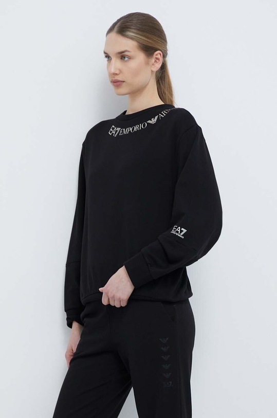 EA7 Emporio Armani bluza bawełniana nadruk czarny TJSYZ.3DTM02.0200