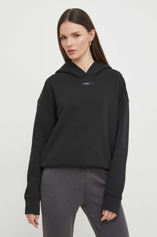 Mikina Calvin Klein s kapucí černá K20K206631