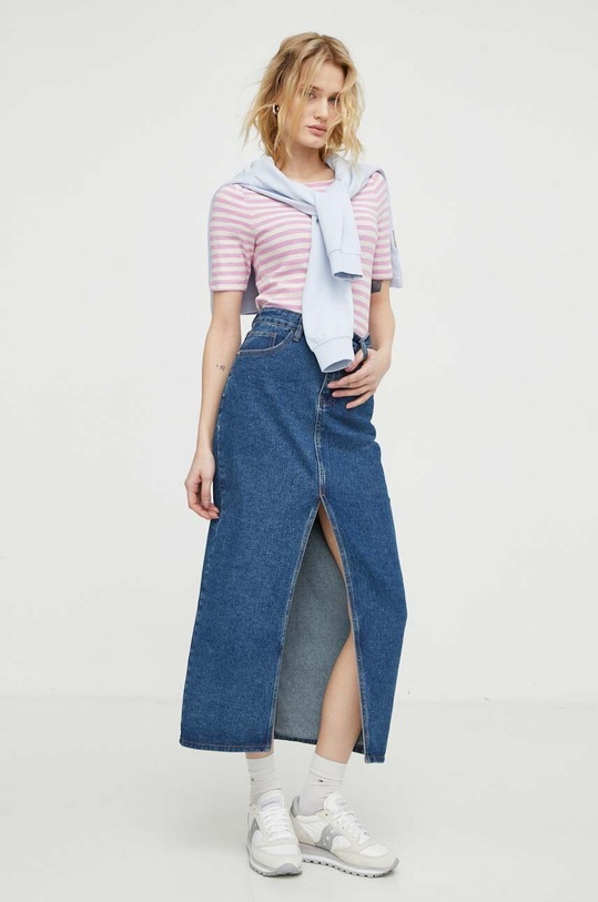 Marc O'Polo bluza bawełniana 402400154077 niebieski SS24