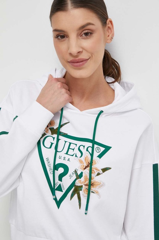 Guess bluza bawełniana ZOEY biały V4GQ04.KC6V1