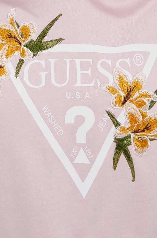 Guess bluza bawełniana ZOEY V4GQ04.KC6V1 różowy