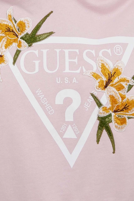 Guess bluza bawełniana ZOEY V4GQ04.KC6V1 różowy