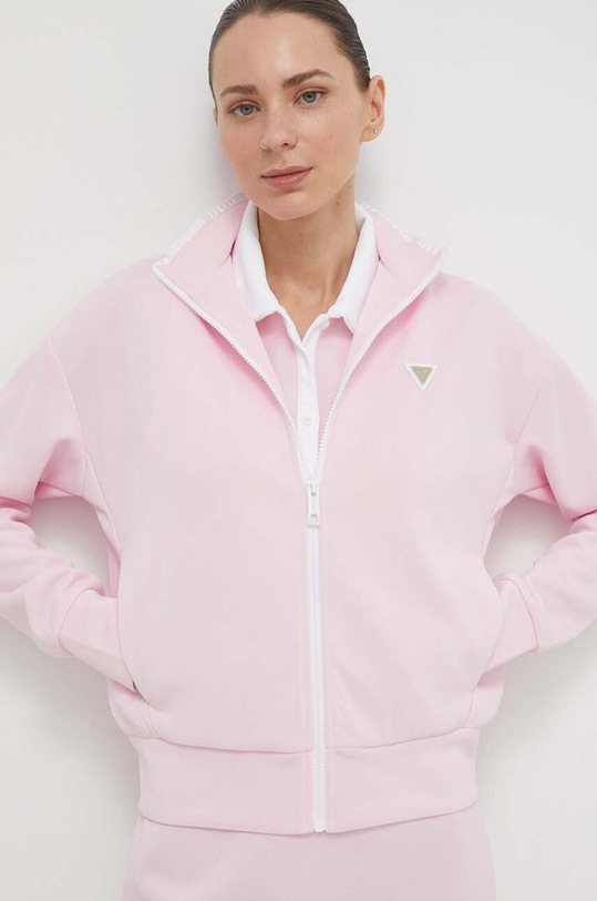 Guess bluza MYLAH imprimeu roz V4GQ02.KBFB2