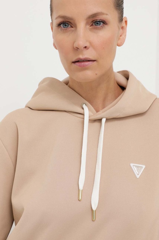 Guess bluza MYLAH z kapturem beżowy V4GQ01.KBFB2