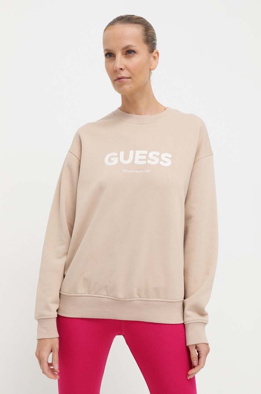 Mikina Guess ARLETH bez kapuce béžová V4GQ00.K8802
