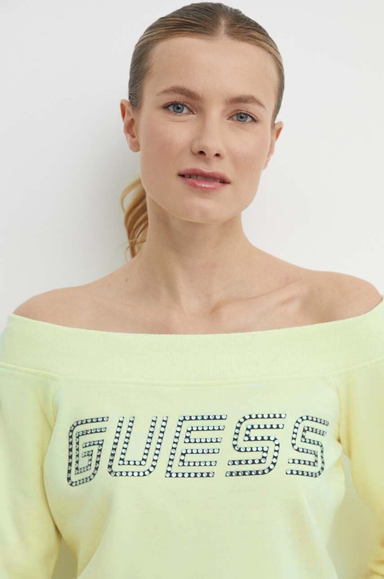 Guess bluza SKYLAR galben V4GQ08.K8802
