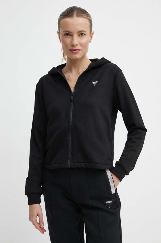 Mikina Guess SKYLAR s kapucňou čierna V4GQ09.K8802