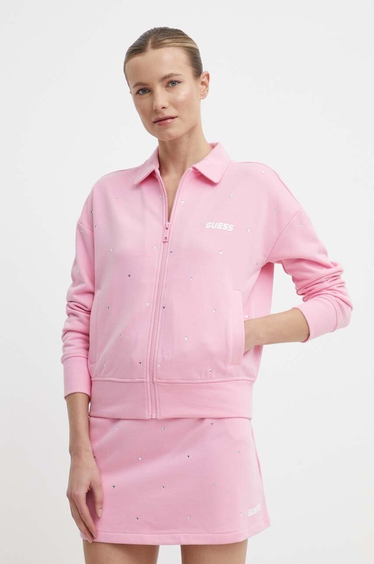 Guess bluza SKYLAR różowy V4GQ06.K8802