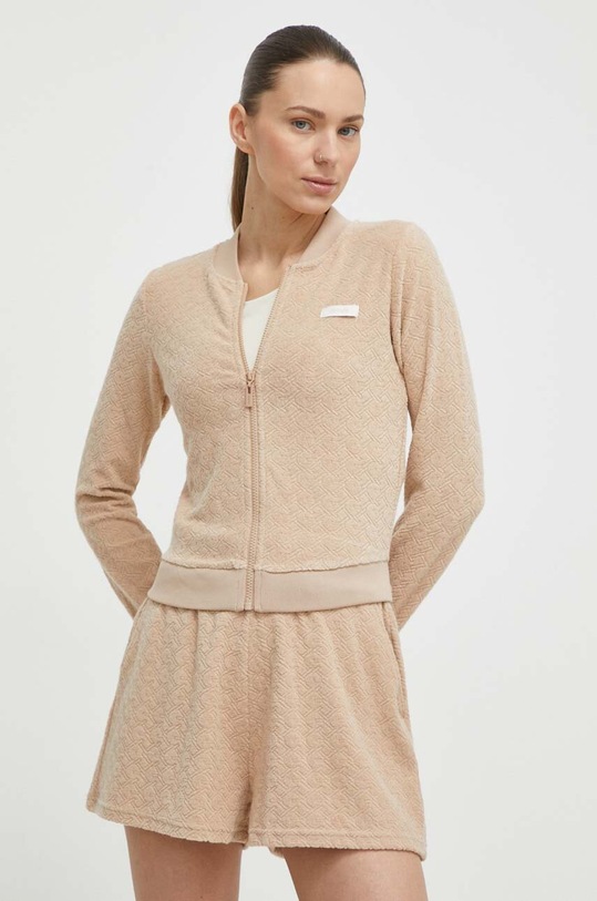 Mikina Guess LOLA s elastanom béžová V4GQ14.KC5W2