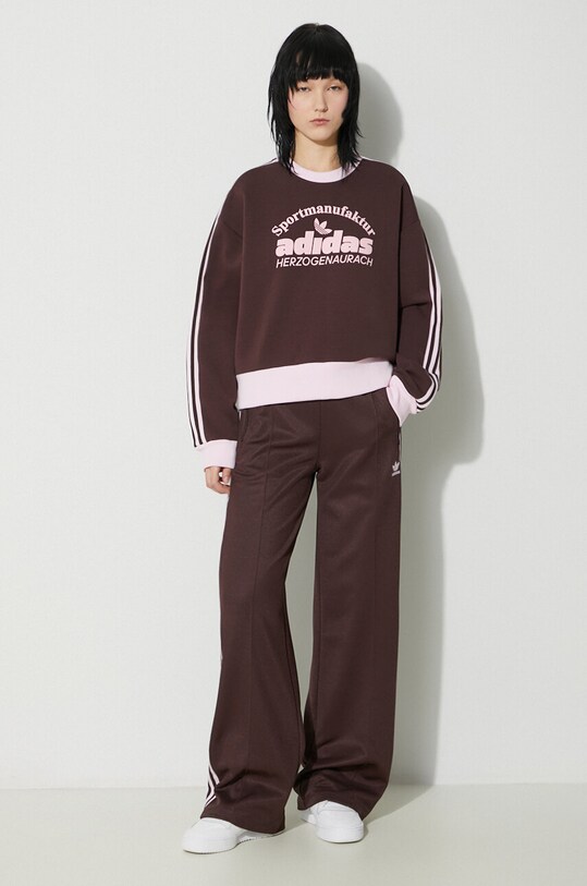 Dukserica adidas Originals print smeđa IR6098