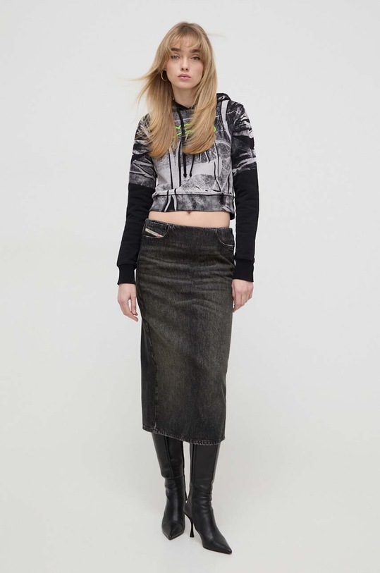 Diesel hanorac de bumbac A12547.0AMDV negru SS24