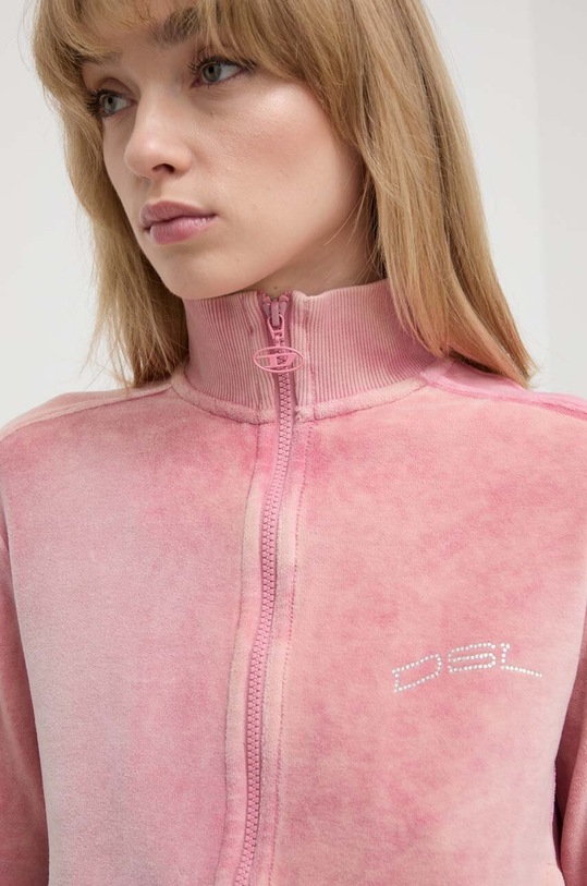 Velurová mikina Diesel F-KINIGLI A12989.0AKAJ růžová