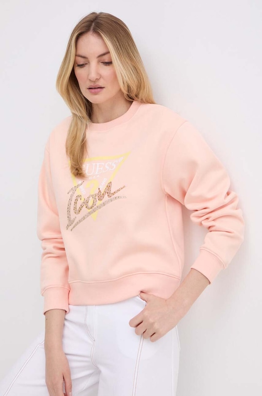 Guess bluza ICON pozostałe pomarańczowy W4GQ09.KB681