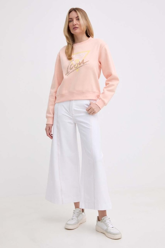Guess bluza ICON W4GQ09.KB681 pomarańczowy SS24