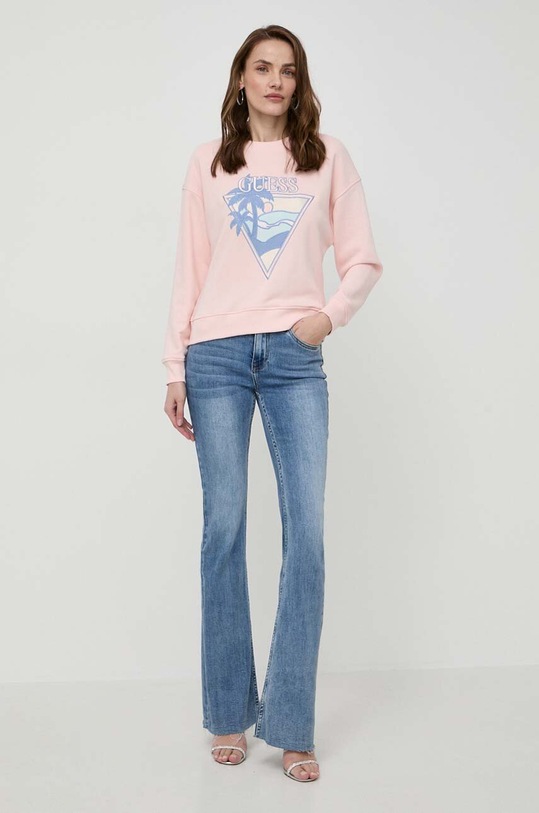 Mikina Guess W4GQ11.KBK32 růžová SS24