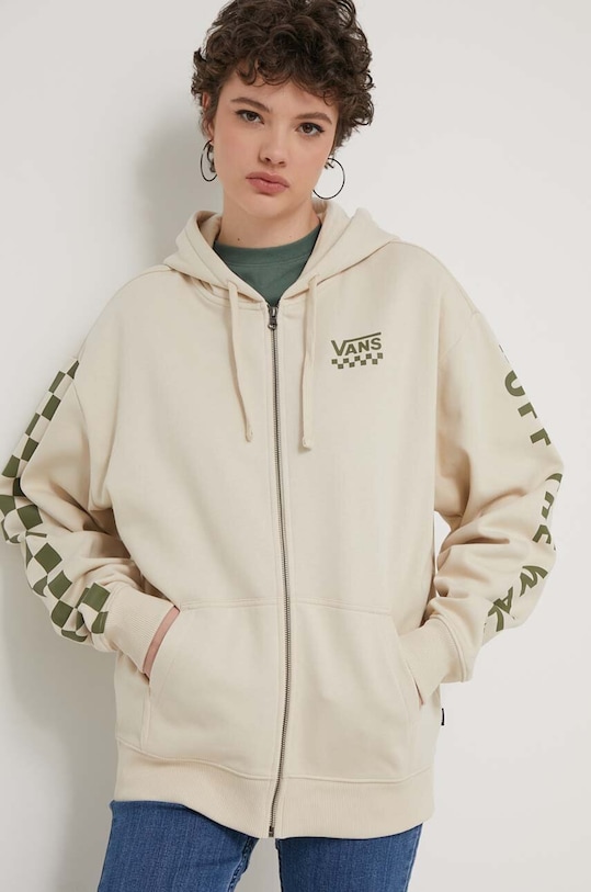 Mikina Vans s kapucňou béžová VN000A6B2N11