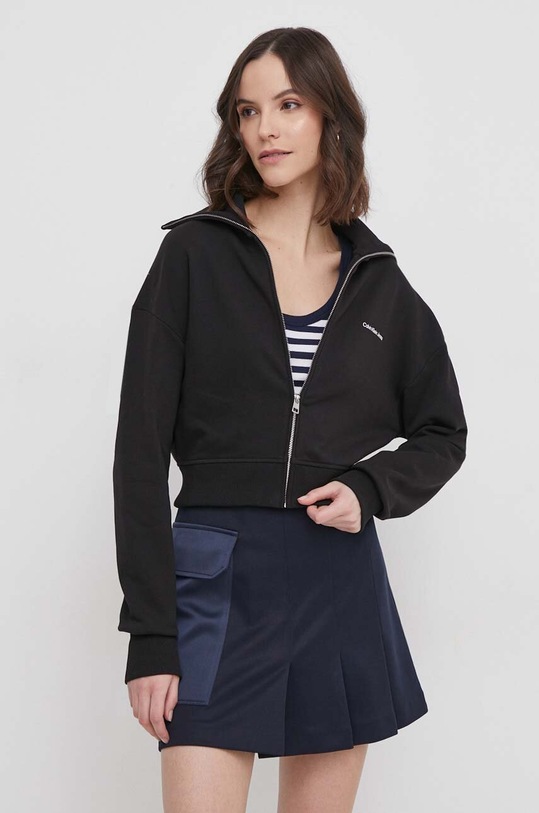 Pulover Calvin Klein Jeans Potisk črna J20J223075