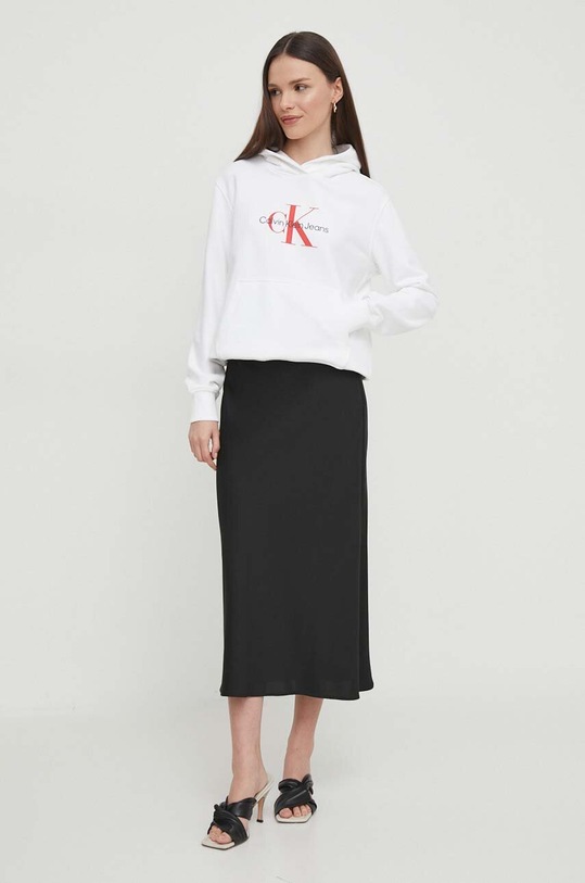 Calvin Klein Jeans felpa in cotone J20J223077 bianco SS24