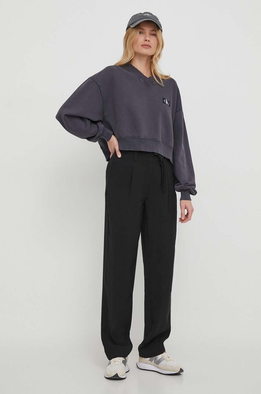 Бавовняна кофта Calvin Klein Jeans J20J223079 сірий SS24