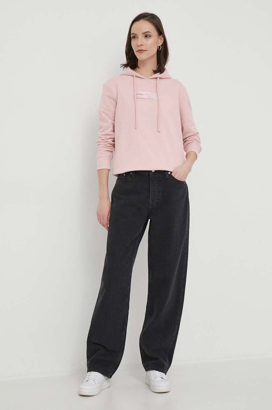 Bavlnená mikina Calvin Klein Jeans J20J223267 ružová SS24