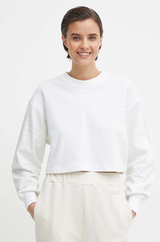 Calvin Klein Jeans hanorac de bumbac cu modele alb J20J223072
