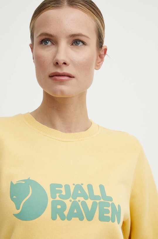 Fjallraven bluza bawełniana żółty F84143.133
