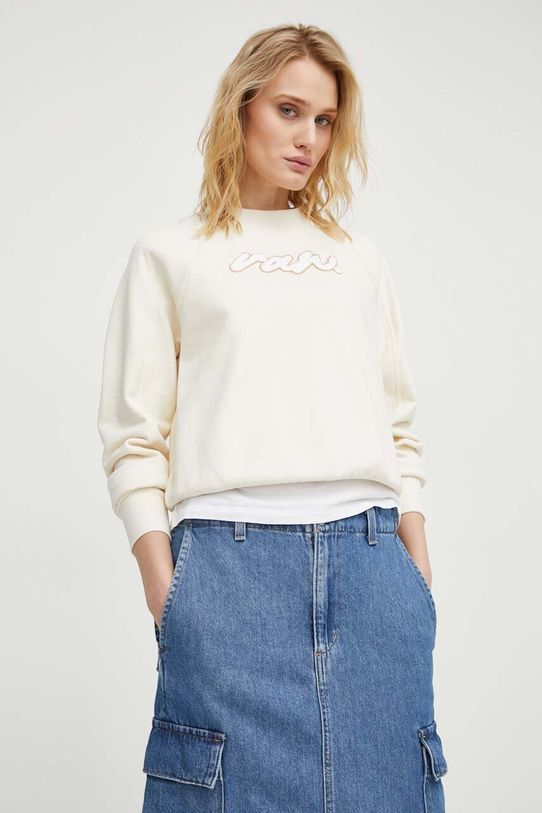 Хлопковая кофта G-Star Raw без капюшона бежевый D24375.D562