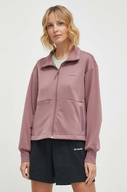 Спортен суичър Columbia Boundless Trek еластичен розов 2073084