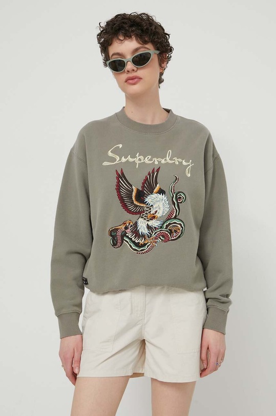 Superdry bluza aplikacja zielony W2012105A.1KH