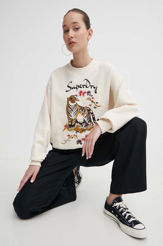Mikina Superdry bez kapuce béžová W2012105A.1LG