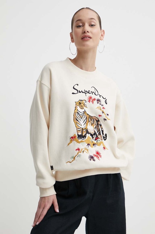Superdry bluza W2012105A.1LG beżowy SS24