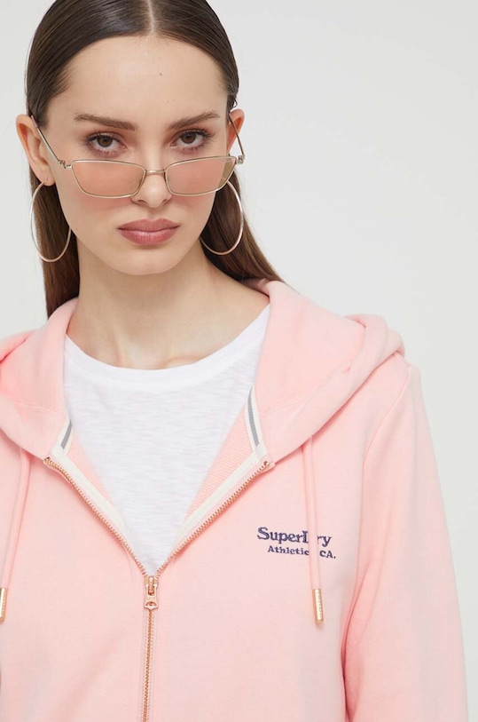 Bavlněná mikina Superdry růžová W2012104A.2LY