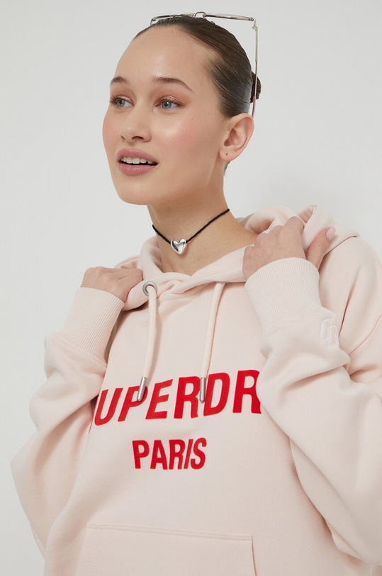 Superdry pamut melegítőfelső rózsaszín W2012066A.1OU