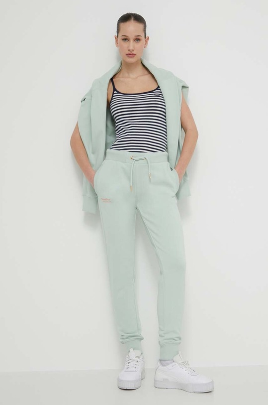 Bavlněná mikina Superdry W2012203A.1WM zelená SS24