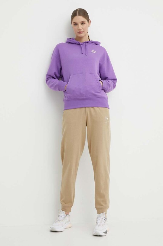 Puma hanorac de bumbac BETTER CLASSIC 624227 violet SS24