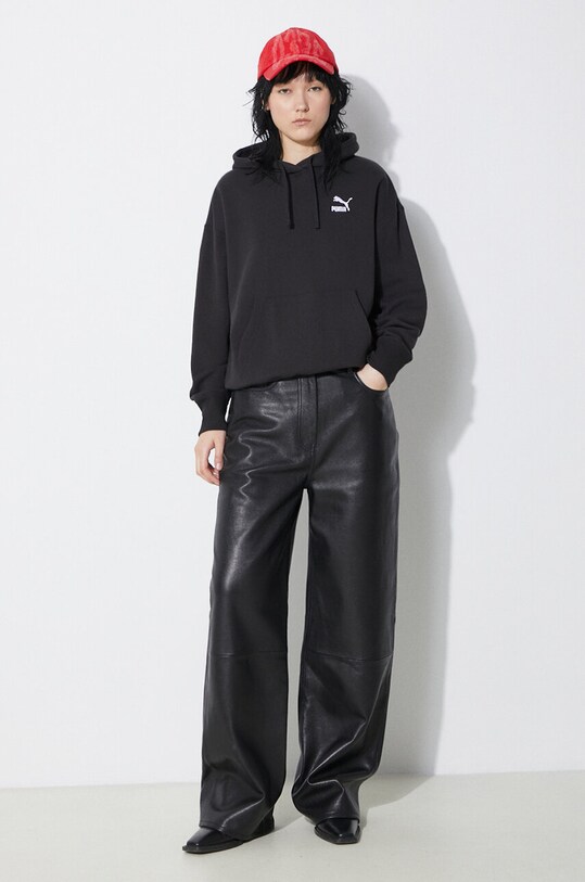 Puma felpa in cotone BETTER CLASSIC 624227 nero SS24