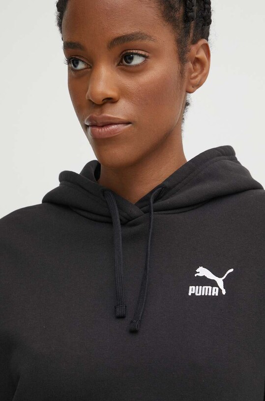 Puma hanorac de bumbac BETTER CLASSIC negru 624227