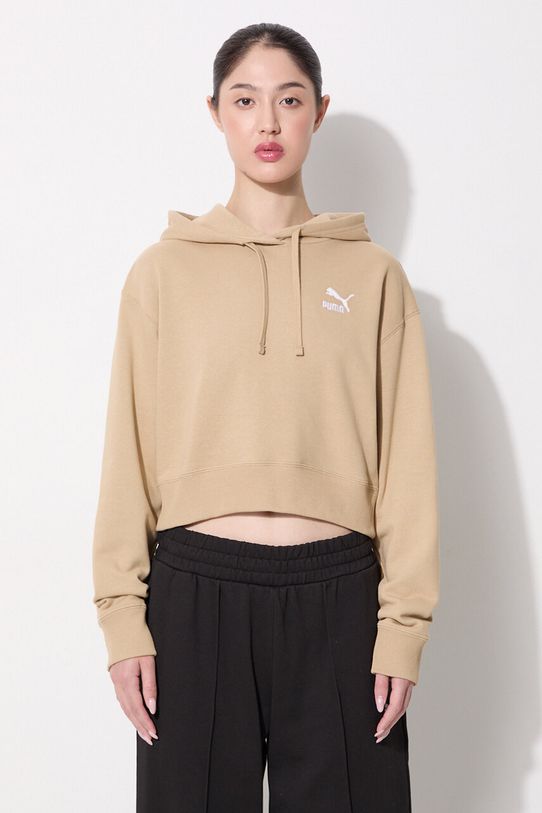 Puma hanorac de bumbac BETTER CLASSIC bumbac bej 624229