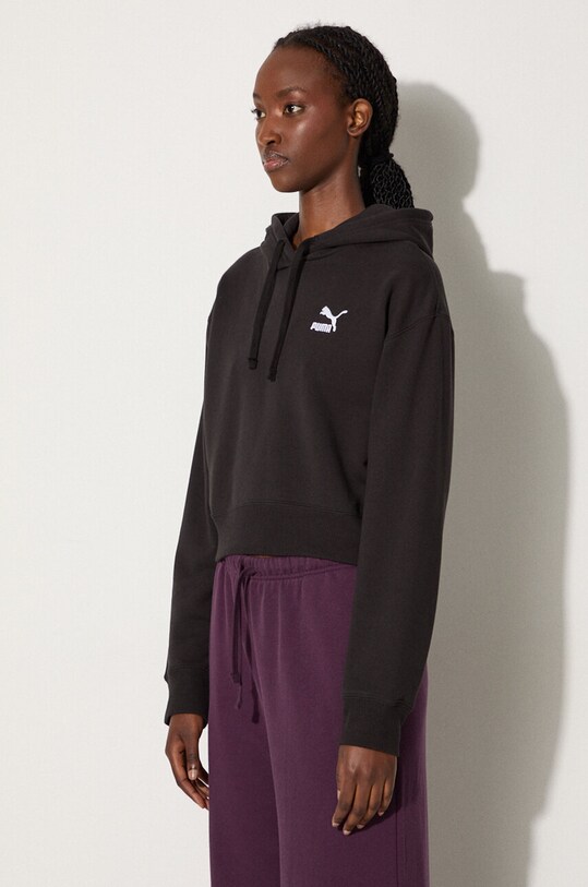 Bavlněná mikina Puma BETTER CLASSIC černá 624229