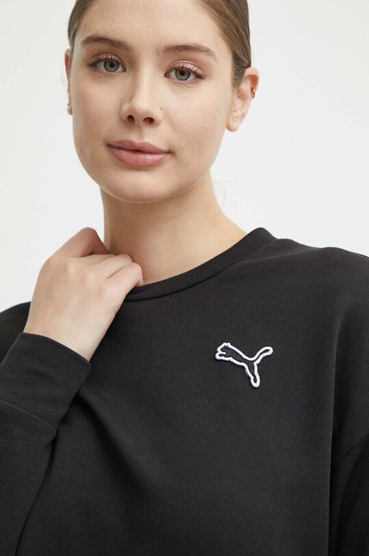Pamučna dukserica Puma BETTER ESSENTIALS crna 675987