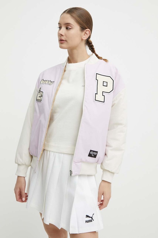 Puma geaca bomber cu doua fete PUMA X SOPHIA CHANG cu captuseala roz 624627