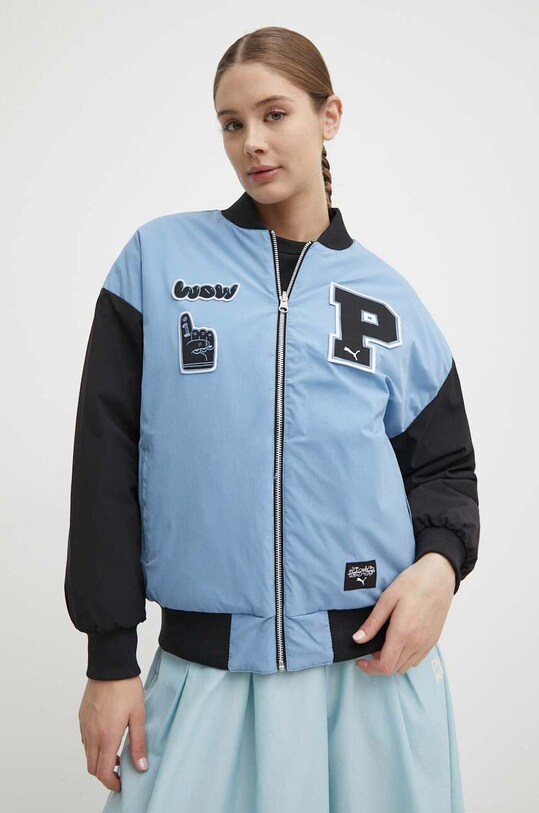 Puma kurtka bomber dwustronna PUMA X SOPHIA CHANG bez kaptura niebieski 624627