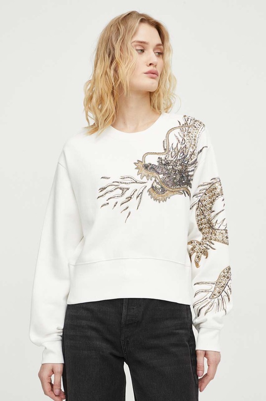 AllSaints bluza bawełniana Dragon WM214Z beżowy SS24