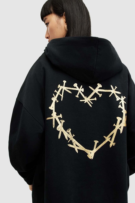 Памучен суичър AllSaints Perta Etienne памук черен WG510Z
