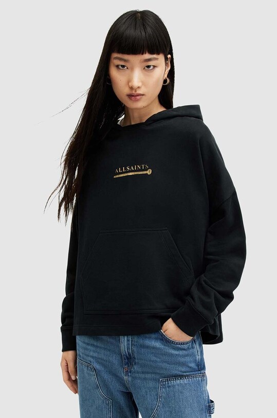 Bavlněná mikina AllSaints Perta Etienne WG510Z černá SS24
