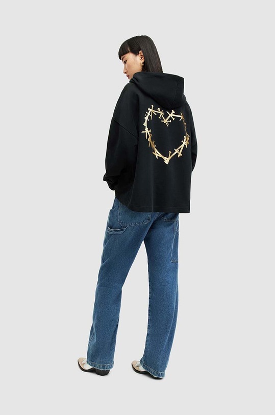 Памучен суичър AllSaints Perta Etienne WG510Z черен