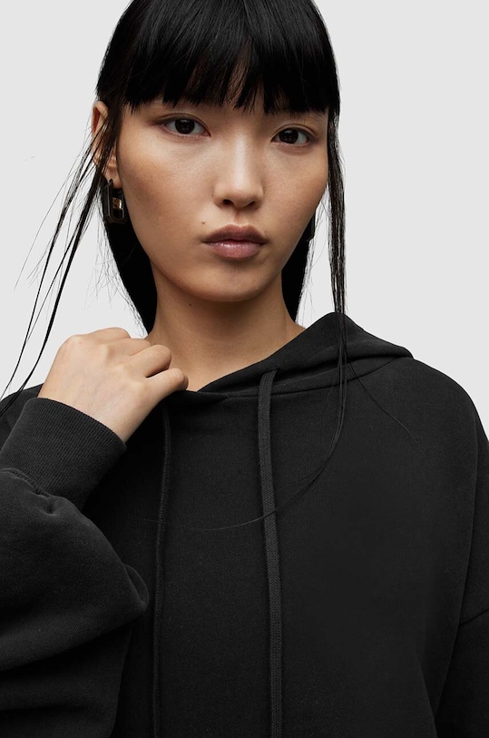 Βαμβακερή μπλούζα AllSaints STARDUST μαύρο WG026Z