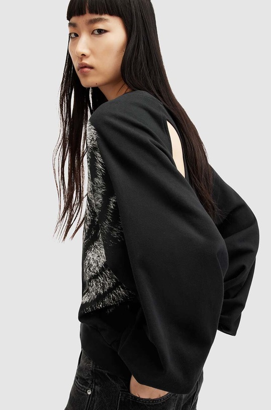 Oblečenie Bavlnená mikina AllSaints TIGRESS CYGNI WG521Z čierna
