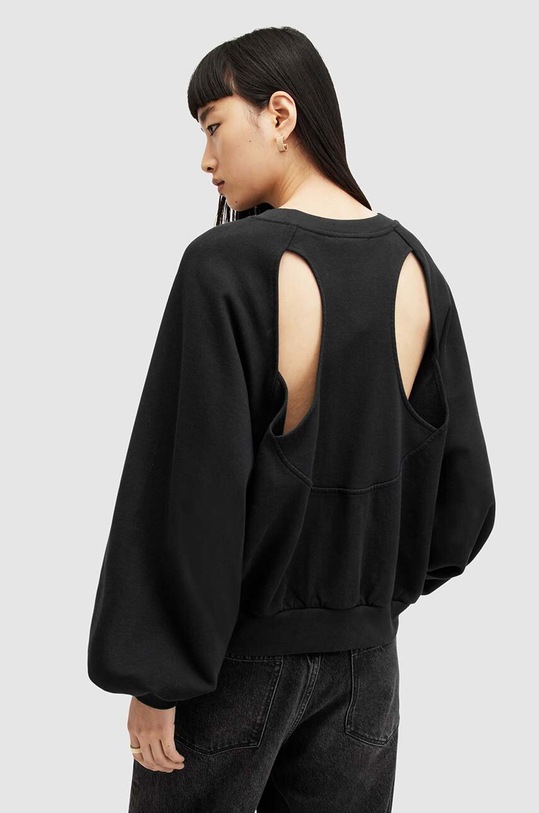 Bavlnená mikina AllSaints TIGRESS CYGNI čierna WG521Z